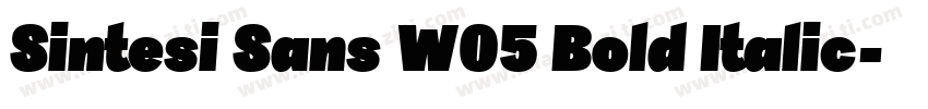 Sintesi Sans W05 Bold Italic字体转换